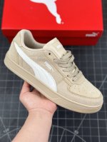 Puma Caven 2.0 Retro Club 彪马防滑耐磨低帮德训板鞋 孔眼底座和脚趾凸起由猪八革材料制成 支持侧踏时的踏步工作 即使在健身房等使用环境中
