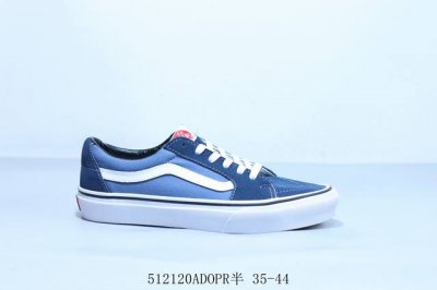 vans范斯官方 白蓝侧边条纹鞋头半月牙男鞋女鞋Sk8-Low低帮板鞋运动鞋 512120Adopr半 35-44