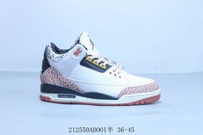 乔丹Air Jordan 3 Retro Black Gold . 迈克尔 乔丹Aj3代中帮复古休闲运动文化篮球鞋 212550Adooi半 36-45