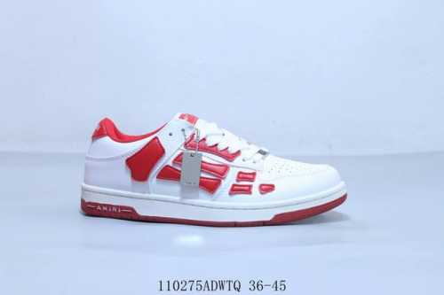 160 Amiri 21Ss Skel-Top 低帮 骨头鞋 头层牛皮鞋面+高密度透气网布 鞋帮侧面骨头采用两张牛皮贴合处理 立体感更好 皮料切口均油边处理 1