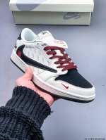 集图 330 公司级头层！耐克Nike Air Jordan 1 Low Aj1乔1 倒勾低帮潮流缓运动休闲板鞋。Aj1 低帮拼接 完美版型真头层牛皮# 内置缓