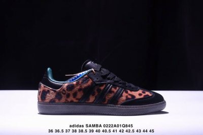 130 Ad三叶草 Samba 男女复古运动休闲德训鞋 全鞋渠道原材 马毛豹纹鞋面原纸板原楦头 完美复刻1:1 小红书代购抖音快手直播充正爆款 市面最高版本 货