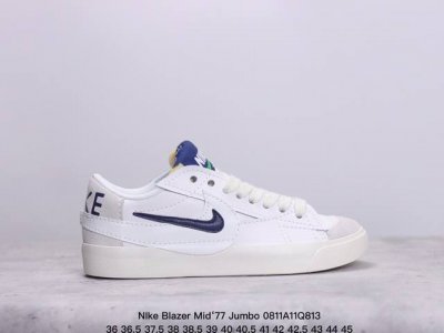 公司级nike Blazer Mid‘77 Jumbo 经典百搭低帮开拓者休闲运动板鞋 真硫化铝楦制作 原厂布料拼接 独家裁片完美鞋型 台湾进口软感荔枝头层皮