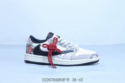 乔丹Air Jordan 1 Low Aj1 乔1低帮复古文化休闲运动篮球鞋倒勾 中国结 222670Adeop半 36-45
