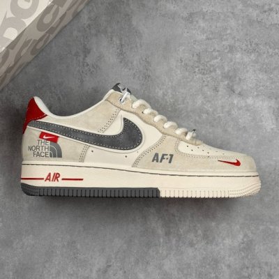 本地 核心私 nike Air Force 1'07 Low 北面联名 双拼灰 空军一号低帮休闲板鞋 #原楦头原纸板 原装鞋盒 定制五金配件 内置全掌气垫 原厂