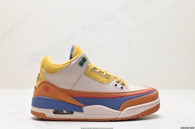 公司级nike Air Jordan 3 Retro皮革 潮流 防滑耐磨包裏性 中帮 复古篮球鞋 升级原楦原档案数据开发纸版楦型 采用同源纳帕头层皮革鞋面材质
