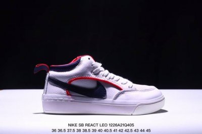 真标nike Sb React Leo 冬季新款复古中帮滑板鞋休闲运动鞋 货号:Dx436 02 尺码:36 36.5 37.5 38 38.5 39 40 4
