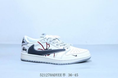 乔丹Air Jordan 1 Low Aj1 乔1低帮复古文化休闲运动篮球鞋倒勾 斯图西 货号 Hs8068-007 521 Adyee半 36-45