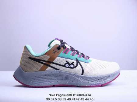 真标耐克nike Air Zoom Pegasus 38 超级飞马涡轮增压马拉松休闲运动慢跑鞋 货号:Dc4566-100 尺码:36-45 Xm1117Q47 - 点击图像关闭