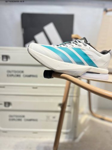adidas Adizero Boston 13马拉松飞线贾卡轻质透气休闲运动跑步鞋 采用双层透气网纱 Flywire动态飞线绑缚鞋面材质 内置Zoom小气垫装