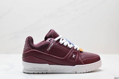 真标全新Lv路易威登Louis Vuitton Trainer Sneaker Low休闲运动文化百搭板鞋 尺码:40-45 Id:Jkd129-Ee D