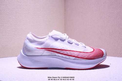 Nike 耐克 男鞋，内置Zoom气垫装置更为醒目的 Swoosh 设计，耐克Nike Zoom Fly 3 Running三代飞行马拉松袜子蝉翼系列休闲运动慢
