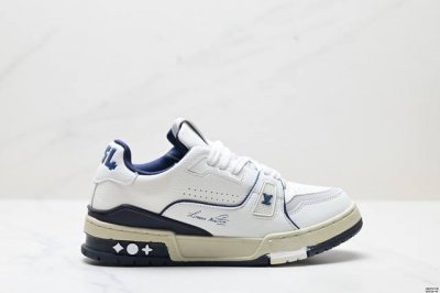 真标全新Lv路易威登Louis Vuitton Trainer Sneaker Low休闲运动文化百搭板鞋 尺码:36-45 Id:Jed212-Fje