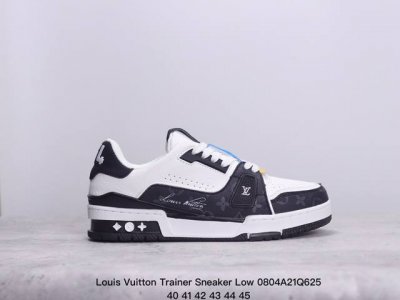 公司级全新lv路易威登louis Vuitton Trainer Sneaker Low休闲运动文化百搭板鞋 尺码:40-45 xm0804Q625