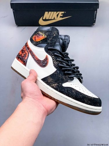 公司级头层！Air Jordan 1 乔1 高帮潮流缓震运动休闲板鞋 原装头层皮革 内置缓震气垫 原鞋开模 拒绝公底 原汁原味 忠于原版。0422Wl60