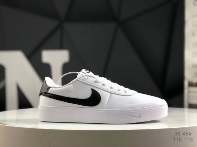 真标带半码 耐克 Nike Court Shot 男女子运动鞋春季透气轻便经典白昼 潮流 嘻哈 百搭 防滑 低帮 板鞋 拒绝沉闷黑白 质感满满的皮革鞋面，搭配标