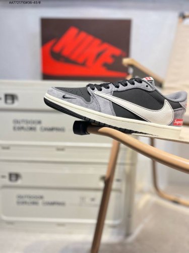 公司级头层皮Supreme X 乔丹Air Jordan 1 Low Aj1低帮系列篮球鞋 官方同步配色 原装级产物 #拒绝公底 立体鞋型 细节完美 高清洁度X