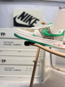 古驰 X Nk Air Force 1'07 Low 空军一号低帮休闲板鞋 #定制皮料 原楦原纸板 纯正空军版型 高清洁度 内置全掌气垫Lw9279 Aa777