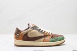 真标Nike Aj1倒勾Travis Scott X Air Jordan 1 Reverse Mocha Aj1乔1 联名倒钩 低帮文化篮球鞋 货号:Dz72