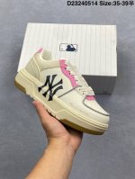 mlb Chunky Liner 萌趣涂鸦 潮流百搭 防滑耐磨 低帮 板鞋 男女同款 白棕 双Mlb定制鞋采用萌趣涂鸦，展现你的独特风格让你在球场、街头、派对上