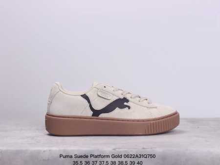 彪马 Puma Suede Platform Gold 蕾哈娜 厚底 松糕休闲百搭板鞋 复古潮女鞋时尚运动鞋 货号: 372613 Size: 35.5-40含 - 点击图像关闭