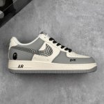 本地 核心私 Nike Air Force 1‘07 Low Bape联名 米灰星星 空军一号低帮休闲板鞋 #原楦头原纸板 原装鞋盒 定制五金配件 内置全掌气垫