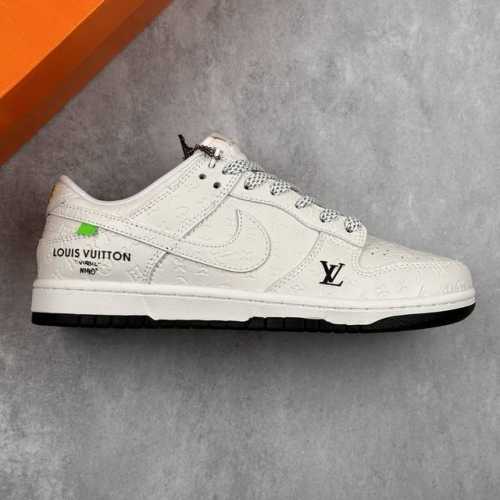 本地 核心私 Nike Sb Dunk Low Lv联名 黑白暗印花 周年高端定制 低帮休闲板鞋 #定制鞋盒 大厂纯原品质出货 超高清洁度 皮料切割干净无任何毛