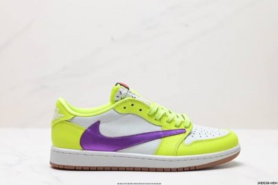公司级aj1倒勾travis Scott X Air Jordan 1 ” Reverse Mocha “ Aj1乔1 Ts 闪电 联名倒钩 低帮文化篮球鞋 完