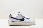 公司级耐克Nike Wmns Air Force 1 Shadow全新少女系解构主义设计 马卡龙空军一号轻量增高低帮百搭板鞋 为经典设计注入玩味元素 分层结构