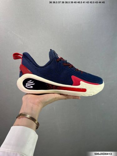 公司级Under Armour Hovr Curry 12 Cc 库里 安德玛 圆头系带织物合成革 减震防滑耐磨透气 篮球鞋 货号:6000198-100 尺码