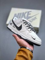 Nike SB Dunk Low 米白黑勾原装头层材料 独家版型蒸餾加工帶來的是更好的视觉和脚感体验大厂纯原品质出货 清洁度 电绣工艺 皮料切割干净无任何毛边