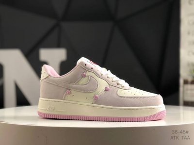 真标带半码 耐克 Nike Air Force 1 Low 07 Valentine‘S Day 白粉原楦头原纸板 打造纯正低帮空军版型专注外贸渠道 全掌内置蜂