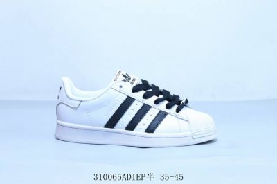 140 Adidas/阿迪达斯 女鞋原楦真标带半码，采用平纹皮革鞋面，高密度Eva发泡软中底拉帮工艺阿迪达斯Adidas三叶草 Superstar贝壳头经典百搭