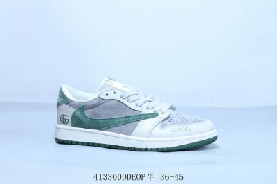 乔丹Air Jordan 1 Low Aj1 乔1低帮复古文化休闲运动篮球鞋 倒勾 古驰 货号 Lx1988-106 413300Ddeop半 36-45