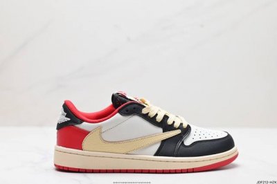 真标aj1倒勾travis Scott X Air Jordan 1 ” Reverse Mocha “ Aj1乔1 Ts 闪电 联名倒钩 低帮文化篮球鞋 货号