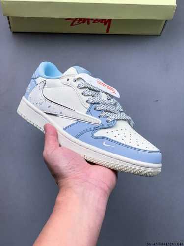 集图 公司级头层！耐克Nike Air Jordan 1 Low Aj1乔1 低帮潮流缓运动休闲板鞋。Aj1 低帮拼接 完美版型真头层牛皮# 内置缓震气垫 原鞋