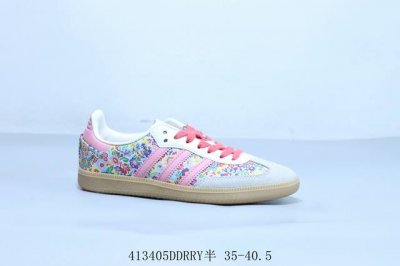 阿迪达斯三叶草Adidas Originals Samba Vegan Og”Spd“桑巴舞系列绅士德训足球风百搭低帮休闲运动板鞋 花纹 货号 Ji0280 4