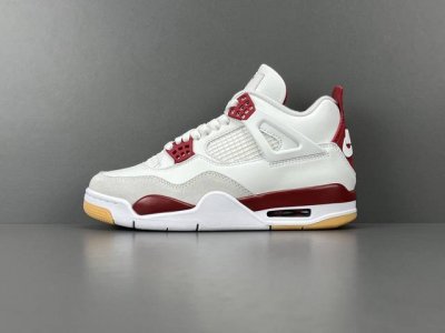 渠道优势 ！ Og版 Aj4 Nike Sb X Jordan Air Jordan 4 “Varsity Red”联名款 减震防滑耐磨 中帮 复古篮球鞋 男款