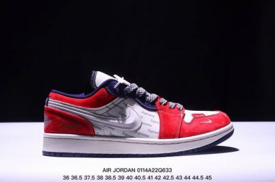 2025限量发售！ Air Jordan 1 Low Aj1乔1低帮休闲板鞋， “白红配色-Sup联名定制款” 个性的设计风格以及品牌的经典元素 使其成为一双具