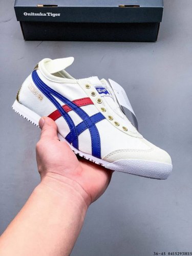 Asics 亚瑟士 Onitsuka Tiger 鬼冢虎 阿斯克斯 皮面原装四联吊牌 中底纸板钢印 日系轻便运动休闲鞋 0415293H15