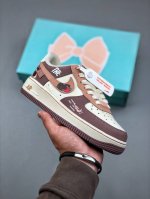 Nike Air Force 1 Low 07 白红棕小钩涂鸦原楦头原纸板 打造纯正低帮空军版型专注外贸渠道 全掌内置蜂窝气垫 原盒配件 原厂中底钢印、拉帮完美