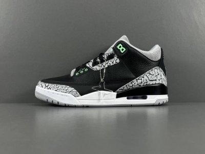 渠道优势，支持代发！ X版：顶级Aj3 黑绿 蒂芙尼 Jordan Air Jordan 3 中帮 防滑减震耐磨 潮流复古篮球鞋 男款 货号：Ct8532-03