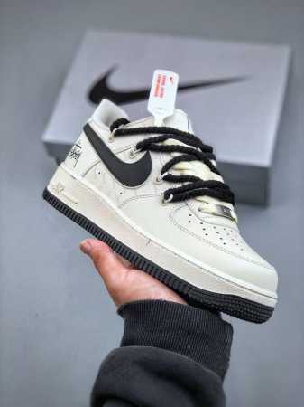 Stussy X Nike Air Force 1'07 Low 斯图西联名 空军一号低帮休闲板鞋 Zh0316-041 #定制皮料 定制鞋盒 配件齐全 原楦原 - 点击图像关闭