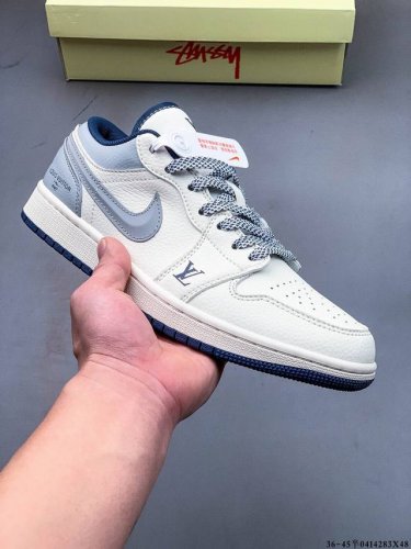 公司级头层！耐克Nike Air Jordan 1 Low Aj1乔1 低帮潮流缓运动休闲板鞋。Aj1 低帮拼接 完美版型真头层牛皮# 内置缓震气垫 原鞋开模