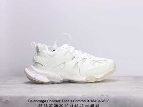 Vg版本 夜光公司级高奢品牌-巴黎世家 Balenciaga Sneaker Tess S.Gomma Maille White Orange 3.0代 三代户