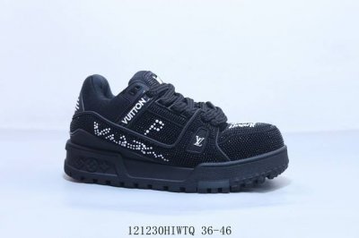 290 Lv路易满钻胖丁威登Louis Vuitton Trainer Sneaker Low休闲运动文化百搭篮球鞋121230Hiwtq 36-46