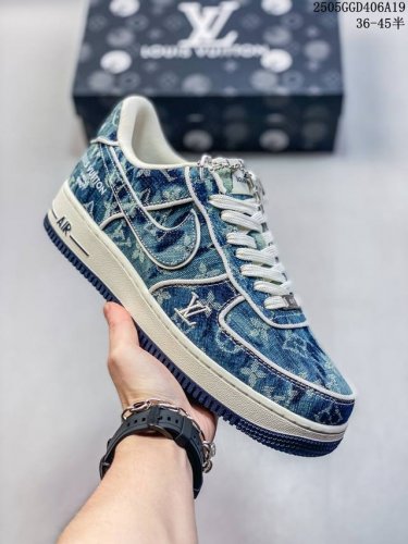 海外限量发售 公司级Nike Air Force 1 '07 Low Lv联名--蓝牛仔 空军一号 低帮 运动鞋 休闲鞋 折边针车 工艺难度大 原楦头原纸板 原