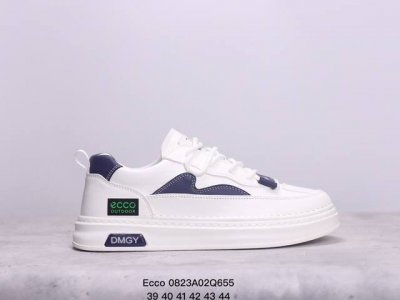 ecco爱步 广东原版夏季透气 配备原版三件套 防尘纸 高弹大底 全头层牛皮 新款百搭休闲款 纯手工制成 鞋面走线工整 清晰质感 原单品质 拼接运动透气网布 采