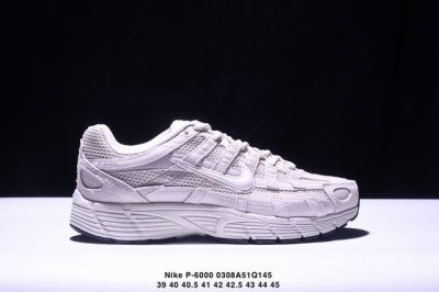 200 公司级！耐克 Nike P-6000 Se 舒适 皮革防滑耐磨 低帮 休闲跑步鞋 男款 米色 尺码：39-45 带半码 Xm0308Q145