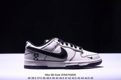 海外爆款限量发售！公司级 Nike Sb Dunk Low“Off-White联名 米黑勾” 周年高端定制 低帮休闲板鞋 定制鞋盒 大厂纯原品质出货 超高清洁度